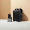 Black backpack with large capacity for casual student commuting, water-repellent and wear-resistant Application Scenario